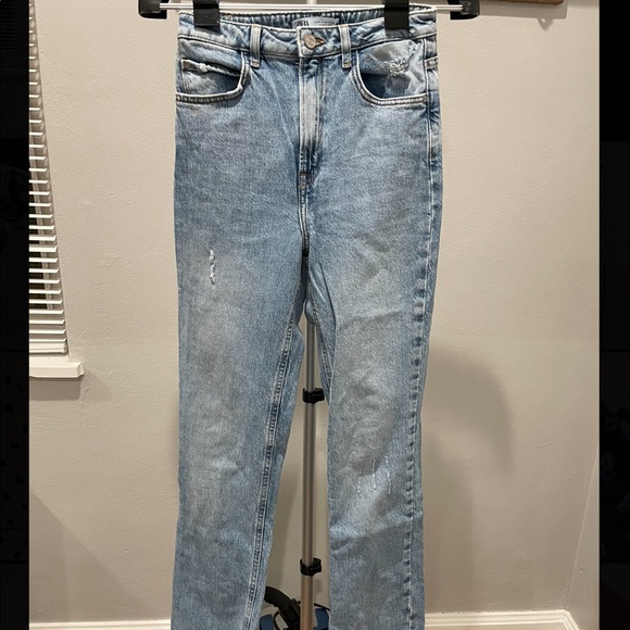 Zara Pants - Zara Light Colored Bootcut Jeans with Split Hem US 04